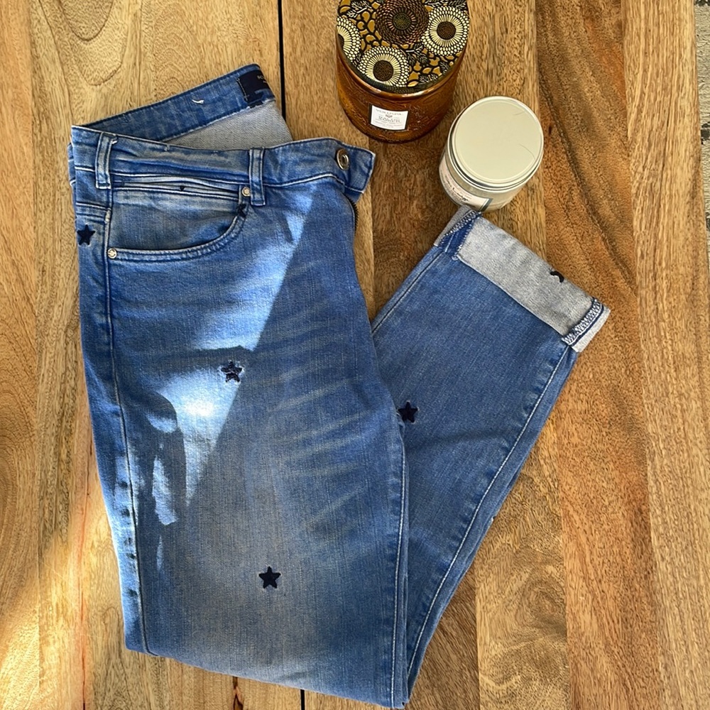 Scotch & Soda star embroidered jeans sz 26